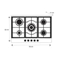thumbnail image 4 of Parrilla Mabe Empotrable a Gas 76 cm Acero Inoxidable PM7615I1, 4 of 4