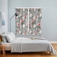 thumbnail image 5 of Curtains 84 Inches Long 2 Panels, Vintage Spring Floral Grommets Window Treatment Curtain, Summer Botanical Watercolor Thermal Curtains Drapes for Living Room/Bathroom, 5 of 9