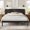 Espresso, variant on White House Bed with Trundle for , Twin Size Pine Wood Bed Frame with Decor Holes, Space Saving Bed for Bedroom