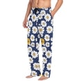 thumbnail image 2 of FORMRS Mens Pajama Pants with Pockets Soft Cotton Sleepwear Lounge Bottoms, Sizes S-2XL, Retro Daisy Pattern, 2 of 7