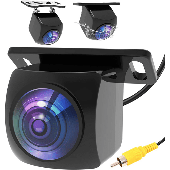 AHD 1080P Backup Camera for Car,170 Degree Wide Angle Rearview Reversing License Plate IP69K Waterproof Camera,Clear Night Vision Reverse Rear View Camera for Car Vehicle SUV RV