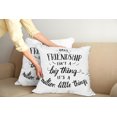 thumbnail image 2 of Ambesonne Saying Throw Pillow Cover 2 Pack, Heart Warming Saying, 24", Black and White, 2 of 5