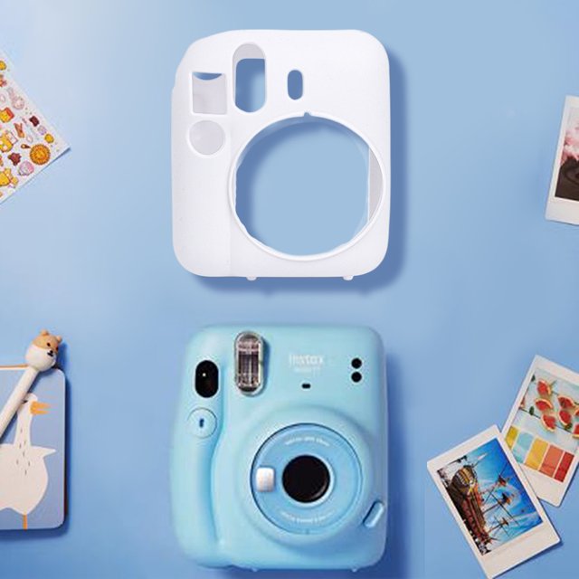 Funda protectora de silicona para cámara a prueba de polvo para Instax Mini 12 (blanco)