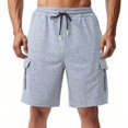 thumbnail image 2 of Men’s Elastic Waist Gym Shorts Heavyweight Casual Sports Shorts with Pockets Tennis Running Activewear, 2 of 8