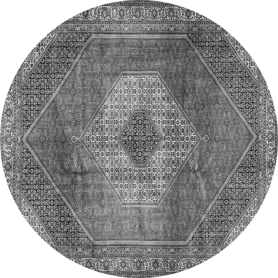 Ahgly Company Indoor Round Persian Gray Traditional Area Rugs, 6' Round