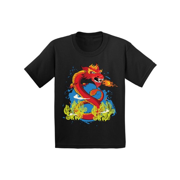 Boys Graphic Tees - Brave Dragon Shirt XS S M L XL