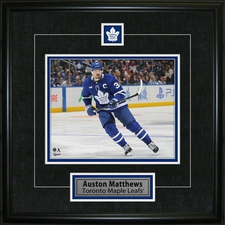 Auston Matthews Épingle Encadrée et Plaque Maple Leafs de Toronto - Art Mural LNH sous Licence Officielle