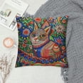 thumbnail image 2 of Orinice  Tribal Art Oaxaca Throw Pillow Cover Boho Mexico Face Colorful Collage Tradition Nation Culture Pillow Case  Decorative Men Women Boy Girl Room Cushion Cover for Home Couch Bed White, 2 of 5