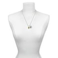 thumbnail image 3 of Delight Jewelry Two-tone Love Forever Spinner Silvertone Script Initial Disc - D - Charm Necklace, 20"+3", 3 of 4