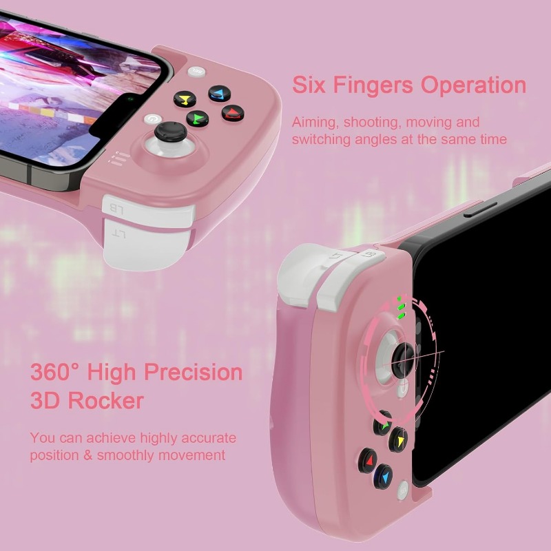 Phone Controller for Android Support Phone Case, Mobile Gaming Controller with Ergonomic Design - Wireless Gamepad for Cloud Gaming & PS Remote Play