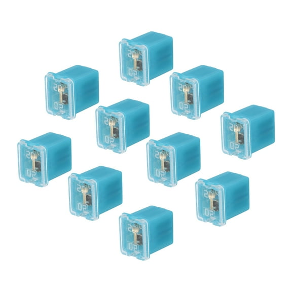 Automotive Cartridge Fuse 48V 20A Female Terminal J Case Box Low Profile Car Truck Blue 10pcs