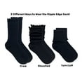 thumbnail image 7 of Jefferies Socks Womens Ruffle Cotton Knit Dress Slouch Scrunch Crew Cuff Ankle Socks 4 Pair Pack, 7 of 7