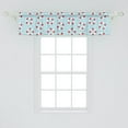 thumbnail image 2 of Ambesonne Aqua Blue Window Valance, Stripes Circle Nautical, 42" x 12", Pale Blue White Red, 2 of 3