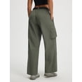 thumbnail image 6 of Baleaf Women's Lightweight Pants Quick Dry Wide Leg Hiking Water Resistant with 4 Pockets Travel Baggy Parachute Cargo Pant Army Green 2XL, 6 of 7