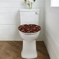 thumbnail image 2 of ZIATUBLE Autumn Pumpkin Toilet Lid Dust Cover Thanksgiving Maple Oval Toilet Lid Covers Happy Fall Easy to Install Toilet Lid Cover with Stretch Edges Toilet Seat Covers, 2 of 6