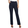 thumbnail image 4 of Dateplus Womens Stretchy Pants High Waisted Straight Leg Work Slacks Wrinkle-free Trousers, 4 of 6