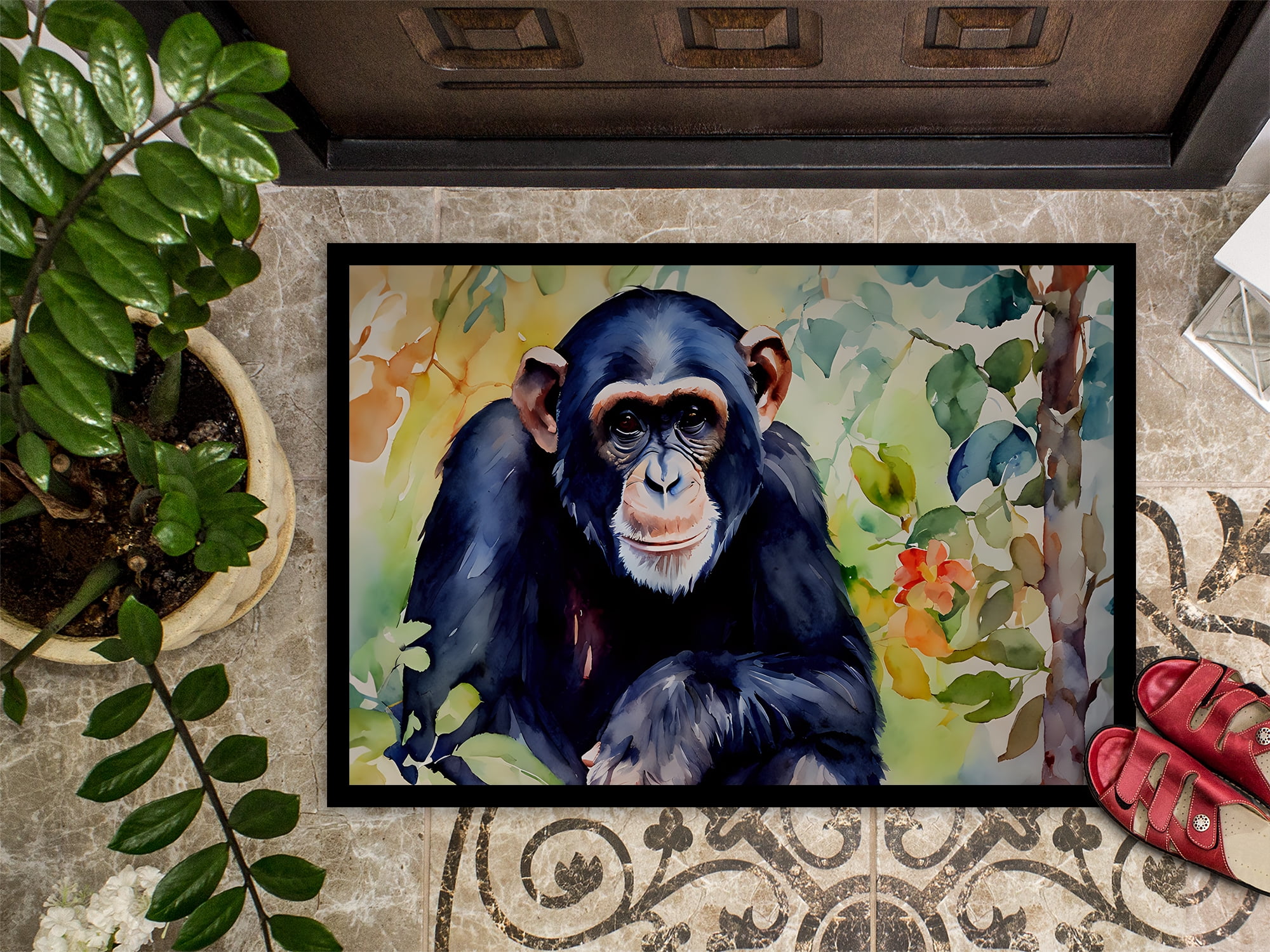 Carolines Treasures DAC2892MAT 18 x 27 in. Chimpanzee Doormat