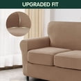 thumbnail image 4 of 2024 Sofa Cover with Separate Cushion Slipcover Stretch Checks (Sofa  Wine), 4 of 7