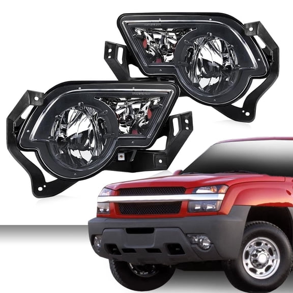 PIT66 Fog Lights Assembly Left & Right Pair Fit for Avalanche Pickup Truck 2002-2006