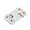Silver, variant on Yammee Picture Flush Mount Brackets for Hanging Headboards Picture Wall Mount Hardware