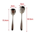 thumbnail image 2 of Stainless Steel Soup Spoons Square Head Spoons Korean Style Square Sugar Spoon, Table Spoons Dinner Spoons Flat Square Spoon Set of 6, 2 of 6