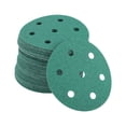 thumbnail image 1 of Discos de Lijado para Automóviles Unique Bargains?3.5" 7 Agujeros 80 Granos Resistencia a la Abrasión | Papel de Lija Redondo con Gancho y Bucle Verde 50 Pcs, 1 of 8