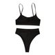thumbnail image 4 of Conjunto de 2 piezas para mujer Color sólido Cintura alta Bikini Explosión Split Traje de baño OAVQHLG3B Store  lin121212, 4 of 4