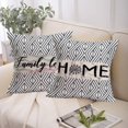thumbnail image 4 of Modern Geometry Pillow Covers Set of 4 Navy Blue Throw Pillow Cover So Blessed/Stay Together/Famly Love/Home Decorative Outdoor Cotton Linen Pillow Case for Sofa Bed Car (G, 18" x 18"), 4 of 6