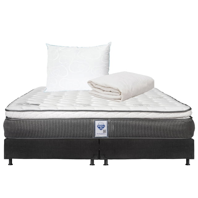Colchón King Size Phantom Spring Air + Box + Protector Ultra + Almohada Osos