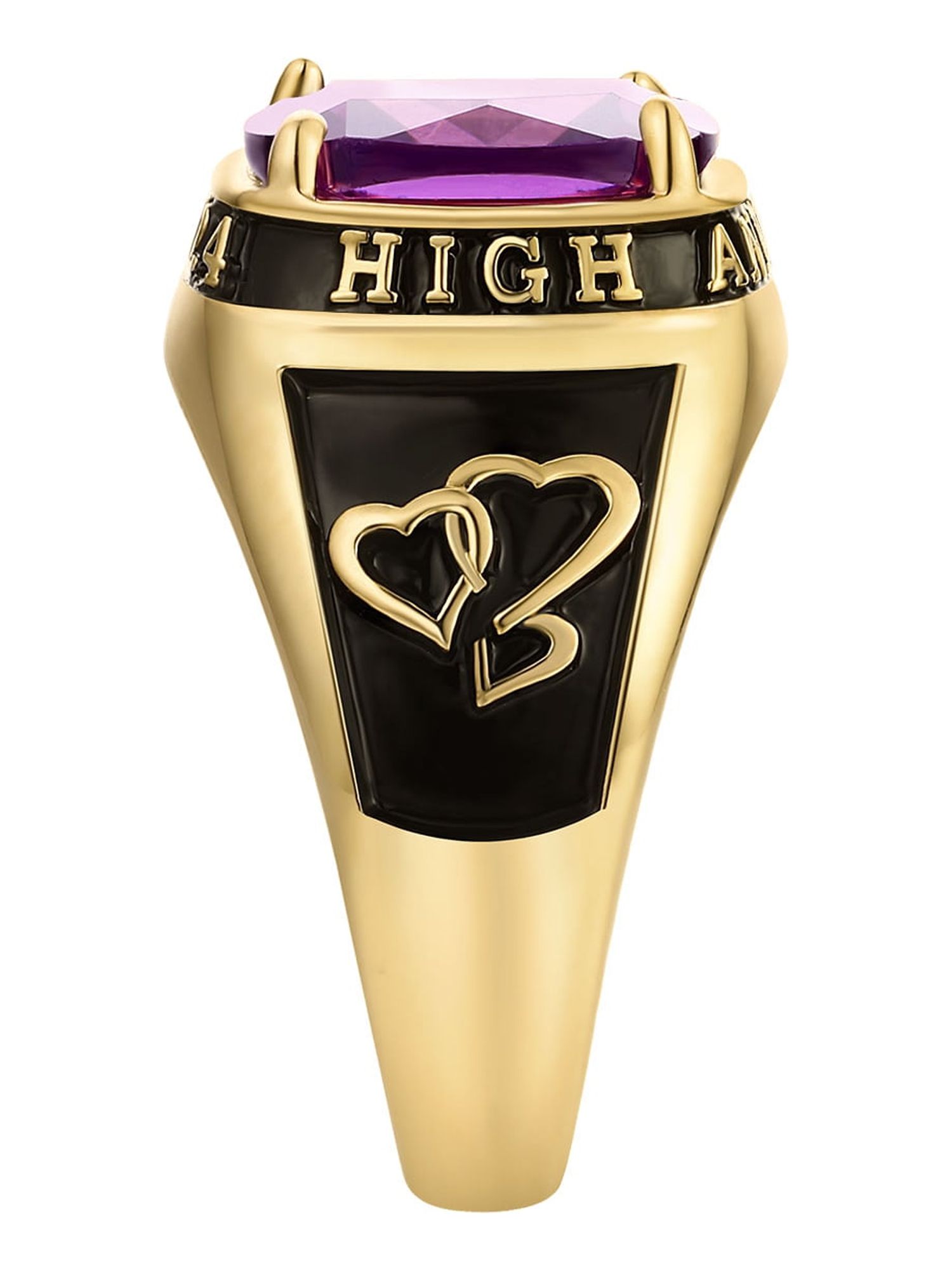 Order Now for 2025 Graduation, Freestyle Women's Prong station Birthstone Class Ring, Personalized, High School or College