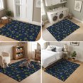 thumbnail image 5 of Area Rugs 4'x6'. Tropical Palm Trees Carpet Runner Indoor Outdoor Rugs Home Decor Aesthetic, Summer Monstera Leaf Sailboat Navy Blue Non Slip Mats Washable Accent Rug for Living Room Bedroom, 5 of 8