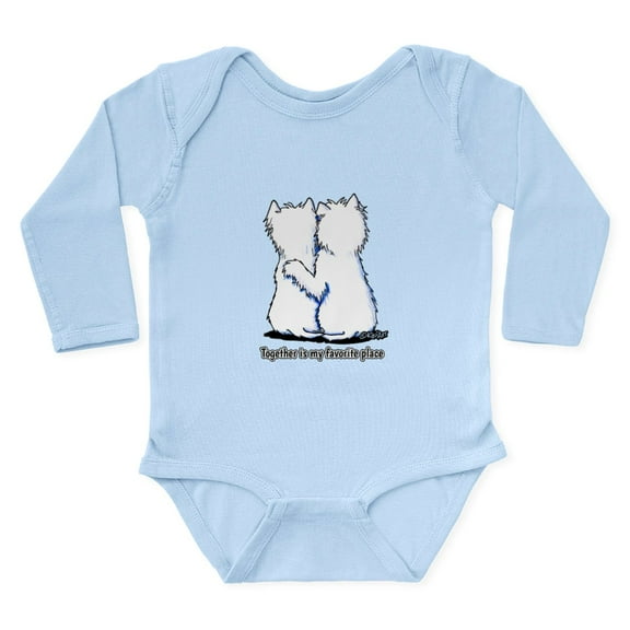 CafePress - Hugging Westies Long Sleeve Infant Bodysuit - Long Sleeve Cotton Baby Bodysuit