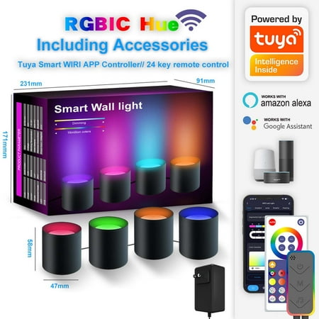

Tswift Lighting Lamp Led Smart Music Synchronization Home Decoration Wifi Wall Lamp Bluetooth Wall Lamp Multi Color Controllable