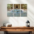 thumbnail image 2 of Elephant Stock Brunei Fountain Wall Art - Horizontal Multi Panel Canvas - Living Room Wall Decor - Architecture Multi Panel - Beige And Green Decor By Richard Silver - 23" x 14", 2 of 4