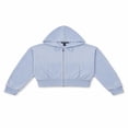 thumbnail image 4 of Forever 21 Velour Zip-Front Hoodie & Pant Set, Color- Light Blue, Size- L, 4 of 7