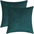 thumbnail image 1 of Set of 2 Comfortable Throw Pillow Cover for Bedding, Decorative Accent Cushion Sham Case for Couch Sofa, Soft Solid Velvet with Zipper Hidden - 18x18", 1 of 6
