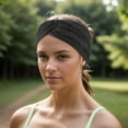 thumbnail image 2 of Unique Bargains 1 Pce Bandeau Confortable Bandeau Croisé Gris Foncé, 2 of 6