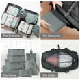 thumbnail image 4 of 7 Set Packing Cubes Travel Organizer Set Fordable Compression Suitcase Packing Cubes-Gray, 4 of 8