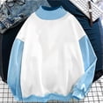 thumbnail image 4 of Sweatshirts for Women Mock Neck Long Sleeve Color Block Casual Pullover Tops, 4 of 8
