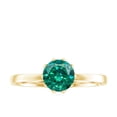 thumbnail image 4 of Rosec Jewels Lab Grown Emerald Solitaire Engagement Ring - 0.8 Ct - Round Emerald Ring for Women - AAAA Quality, 10K Yellow Gold, US 10.50, 4 of 8