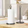 thumbnail image 2 of Black Paper Towel Holder Countertop - Free Standing Paper Towel Holder Stand for Kitchen Rolls,Fits Most Size Paper Roll, 2 of 5