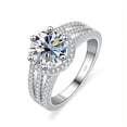 thumbnail image 2 of Stunning 2ct Moissanite Ring for Women - 925 Sterling Silver - Perfect for Engagements, Weddings, and Special Occasions, 2 of 11