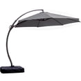 thumbnail image 7 of LAUSAINT HOME 11 FT Outdoor Patio Umbrella with Base, Aluminum Cantilever Umbrella with Crank, Gray, 7 of 7