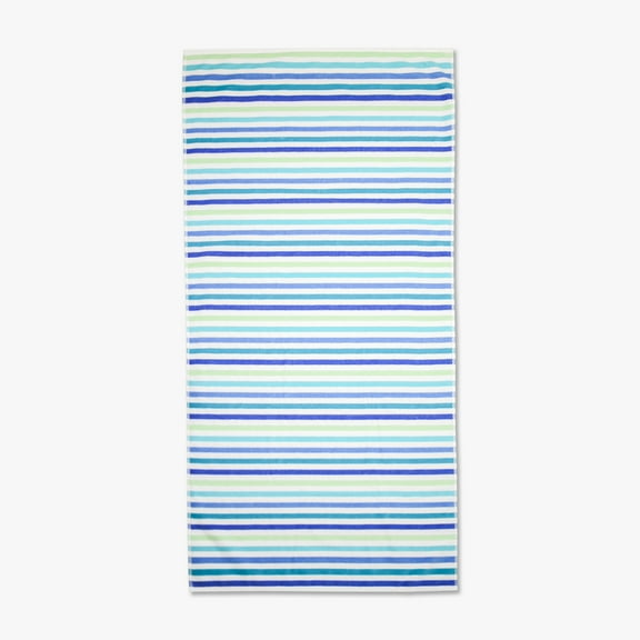Mainstays Everyday Yarn Dyed Cool Breton Stripe Cotton-Blend Velour Beach Towel, 30" X 60"