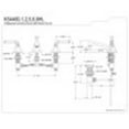 thumbnail image 2 of Kingston Brass KS4461HL Metropolitan Widespread Bathroom Faucet, Polished Chrome, 2 of 2