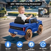 Ford Ride on Toys, 12V Ford F150 Raptor Battery Powered Ride on Cars with Remote Control, Ages 3+, Blue