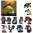 thumbnail image 1 of New Animal Table Lamp Series Stained Night Light Retro Desk Lamp Gift, 1 of 5