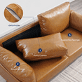 thumbnail image 4 of Vonanda Faux Leather Loveseat Sofa, 59'' Brown Love seat, 2 Seater Sofa for Living Room, Caramel, 4 of 5