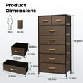 thumbnail image 4 of Pellebant Brown 7 Drawers Vertical Dresser Storage Tower Chest, 4 of 9