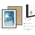 thumbnail image 3 of Haus and Hues Blue Posters - Japanese Japandi Traditional Blue Flower Framed Print, Japanese Art Wall Decor Blue and White Wall Art, Aesthetic Posters for Room Asian Wall Art (12x16 Framed Black), 3 of 6